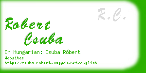 robert csuba business card